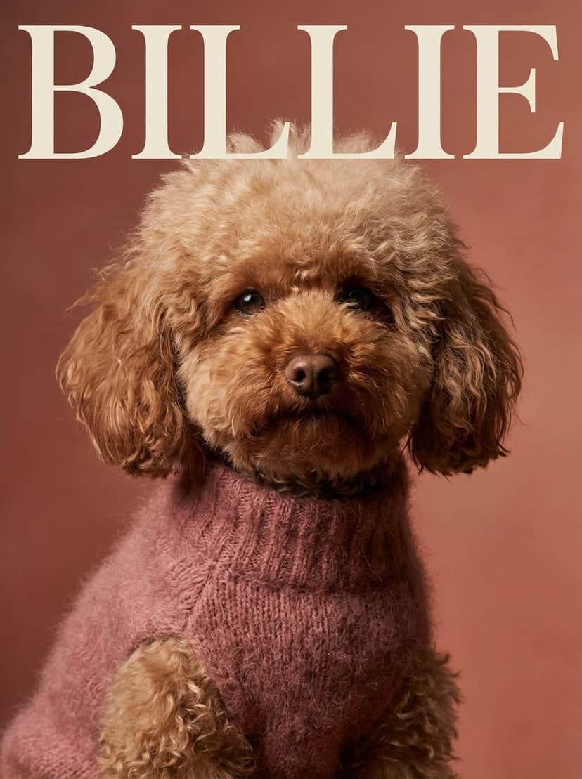 Billie - Poodle in mohair sweater